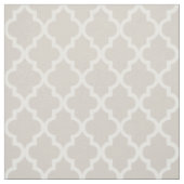 Chic Beige marokkanisches Quatrefolienmuster Stoff (Muster)