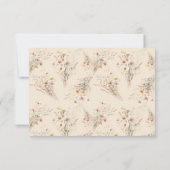 Chic Beige Meadow Wildblume Menü Wahl Hochzeit RSVP Karte (Rückseite)