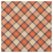 Chic Beige Pumpkin Orange Kariertes Muster Stoff (Nahaufnahme)