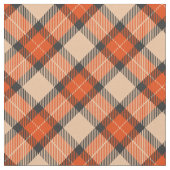 Chic Beige Pumpkin Orange Schwarzes Kariertes Must Stoff (Nahaufnahme)