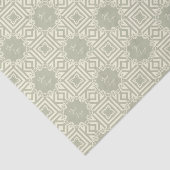 Chic Beige Sage Green Strip Custom Business Logo Seidenpapier (Ausschnitt)