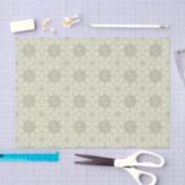 Chic Beige Sage Green Strip Custom Business Logo Seidenpapier (Handwerk)
