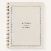 Chic Beige Sand Notebook Planer individuell anpass Notizblock (Vorderseite)