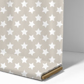 Chic Beige Stars Space Pattern Stoff