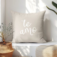 Chic Beige & White Te Amo Liebe