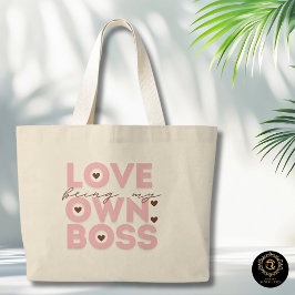 Chic Being My Own Boss Everyday Cotton Tote Bag Jumbo Stoffbeutel