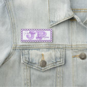 Chic Bellflower Violet Mesh Border Einziges Monogr Namensschild (Beispiel)
