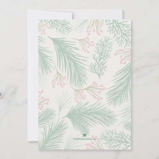 Chic Berries and Pines Weihnachtsfeiern Party Einl (Rückseite)