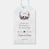 Chic Berries Bullfinch Winter Wreath Wedding Geschenkanhänger (Vorderseite)