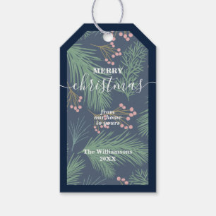 Chic Berries und Branches Weihnachten Geschenkanhänger