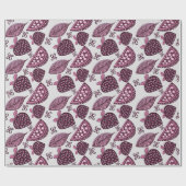 Chic Berry & Fruchtmuster Geschenkpapier (Flach)