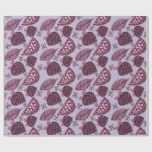 Chic Berry & Fruchtmuster Geschenkpapier (Flach)