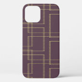 Chic Berry Mauve & Gold Geometric Glam Case-Mate iPhone Hülle (Rückseite)