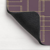 Chic Berry Mauve & Gold Geometric Glam Mousepad (Ecke)