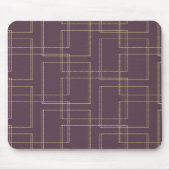 Chic Berry Mauve & Gold Geometric Glam Mousepad (Vorne)