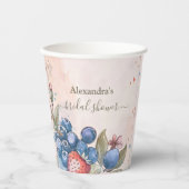Chic Berry Sweet Strawberry Brautparty Pappbecher (Vorderseite)