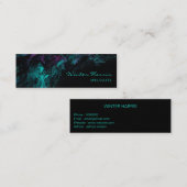 Chic beruflich Black künstlerisch Mini Visitenkarte (Vorne/Hinten)