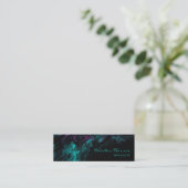 Chic beruflich Black künstlerisch Mini Visitenkarte (Stehend Vorderseite)