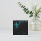 Chic beruflich Black künstlerisch Quadratische Visitenkarte (Stehend Vorderseite)