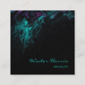 Chic beruflich Black künstlerisch Quadratische Visitenkarte (Vorderseite)