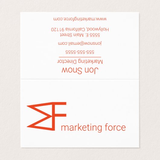 Chic Beruflich Business Card Visitenkarten (Außenseite Aufgefaltet)