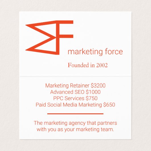 Chic Beruflich Business Card Visitenkarten (Innenseite Aufgefaltet)