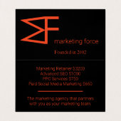 Chic Beruflich Business Card Visitenkarten (Innenseite Aufgefaltet)