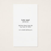 Chic Beruflich Minimalistisch Gold Border (Rückseite)