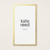 Chic Beruflich Minimalistisch Gold Border (Vorderseite)