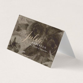 Chic Beruflich Vintag Gold Floral Script Visitenkarten