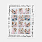 Chic Best Friends Customized 12 Foto Collage Fleecedecke (Vorderseite)