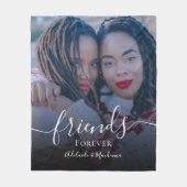 Chic Best Friends Forever Personalisiert Name Foto Fleecedecke (Vorderseite)