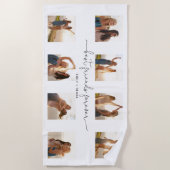 Chic Best Friends Forever Zitat 8 Foto Collage Strandtuch (Vorderseite)