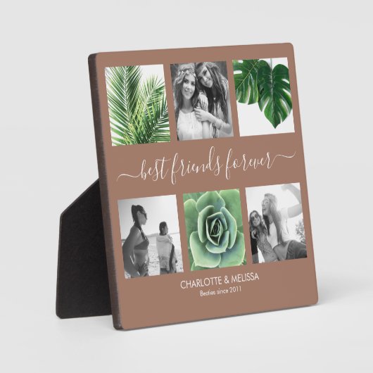 Chic best friends mocha mousse Foto Collage Fotoplatte (Vorderseite)