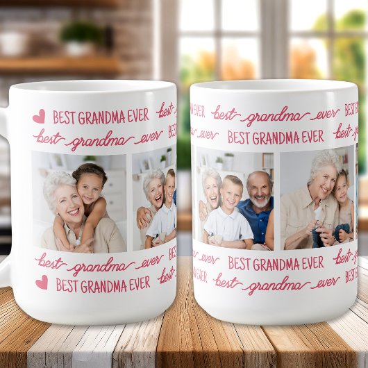 Chic Best GRANDMA je Personalisierte FotoCollage Kaffeetasse