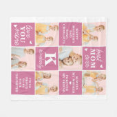 Chic Best MAMA je Custom Pink 7 FotoCollage Fleecedecke (Vorderseite (Horizontal))