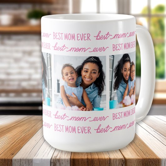 Chic Best MAMA je individueller Rosa 4 FotoCollage Kaffeetasse