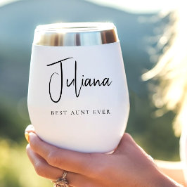 Chic Best Tante Ever Calligraphy Script Monogram