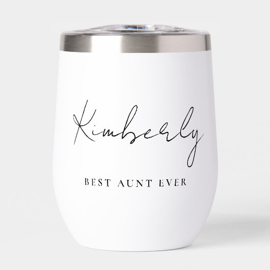 Chic Best Tante je Script Monogram (Vorderseite)