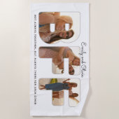 Chic BESTE FREUNDIN Best Friends Zitat FotoCollage Strandtuch (Vorderseite)
