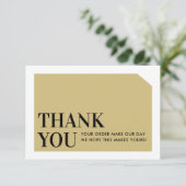 CHIC BESTELLUNG INSERT Geschäft danke Gold schwarz (Stehend Vorderseite)