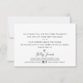 CHIC BESTELLUNG INSERT Geschäft danke Gold schwarz (Rückseite)