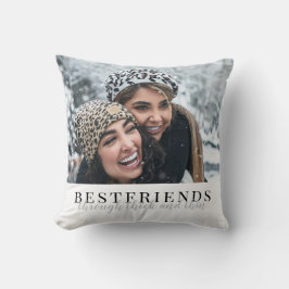 Chic Bestfriends durch dickes und dünnes Foto Kissen