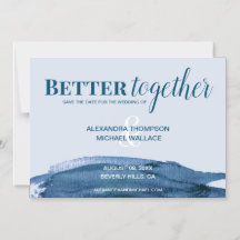 Chic Better Together blue water color brush brush 