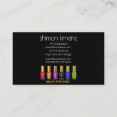 Chic Bewitched Nail Art Manicurist Loyalty Visitenkarte (Rückseite)