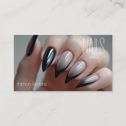 Chic Bewitched Nail Art Manicurist Loyalty Visitenkarte (Vorderseite)
