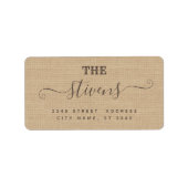 Chic bewundernswerte Skriptfamilie minimalistisch Adressaufkleber (Vorne)