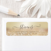 Chic bewundernswerte Skriptgoldflitterfamilie (Insitu)