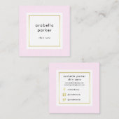 Chic-bezauberndes Rosa und Quadratische Visitenkarte (Vorne/Hinten)