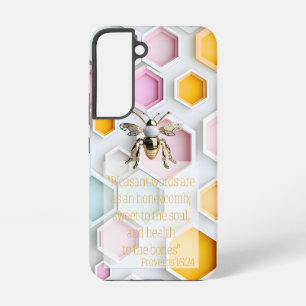 Chic Bibel Rosa Gelb Blau Weiße Wabe Biene Samsung Galaxy Hülle